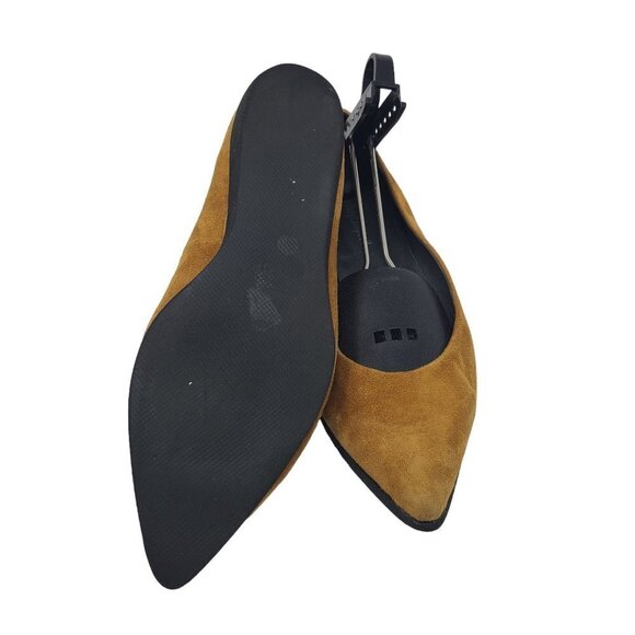 Jeffrey‎ Campbell Brown/ Mustard Suede Pointed Toe  Slip-On Women's Flats SZ 10 - Picture 3 of 6